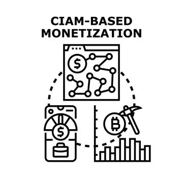 Ciam based monetization digital business strategy イラスト素材