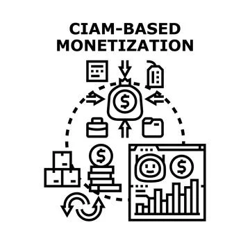 Ciam based monetization strategy enabling customer identity management 스톡 일러스트