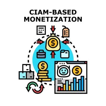 Ciam based monetization strategy enabling customer identity management 스톡 일러스트