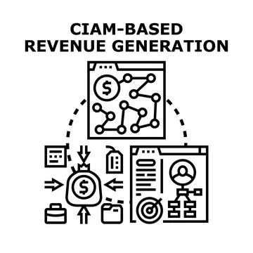 Ciam based revenue generation vector concept Stock Illustration