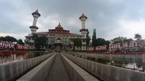 Cianjur Grand Mosque. Video stock 254144704