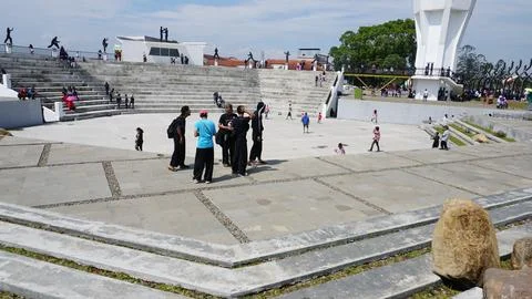 Cianjur, West Java. September 15, 2021, photo of the grand mosque and Cianj.. Stock Photos