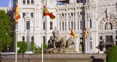 Cibeles in Madrid closeup Video stock 141375717