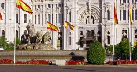 Cibeles in Madrid closeup Video stock 141376125