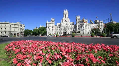 Cibeles Square, Madrid, Spain Stock Footage 62470285