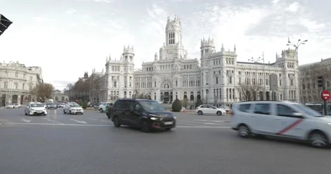 Cibeles Traffic Stock Footage 145859198