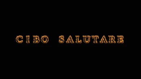 Cibo salutare fire text effect black background Stock Footage 136673187