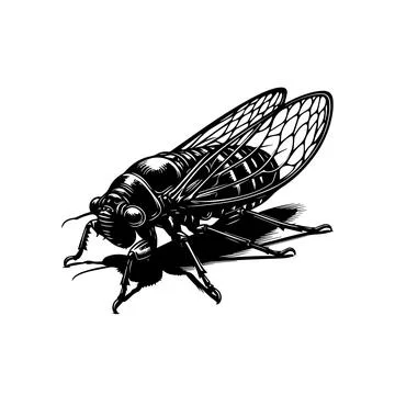 Cicada Beetle Insect Icon on White Background. Vector illustration Ilustración de archivo