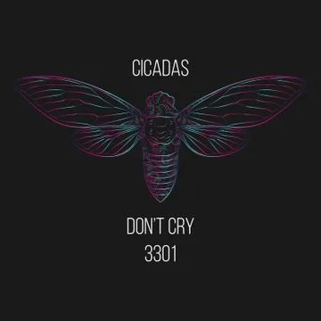Cicadas don't cry vector illustration. Stock Illustration