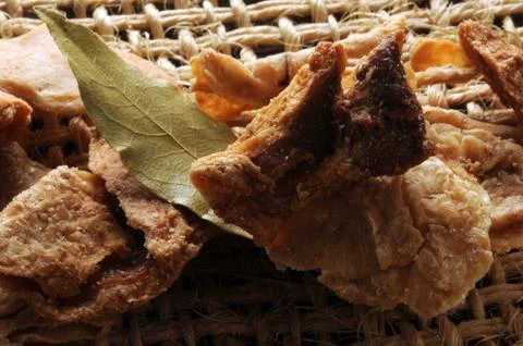 Ciccioli . Typical snack from Emilia Romagna Stock Photos