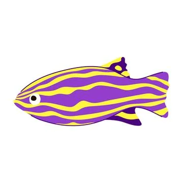 Cichlid exotic fish cartoon vector illustration Stock Illustration