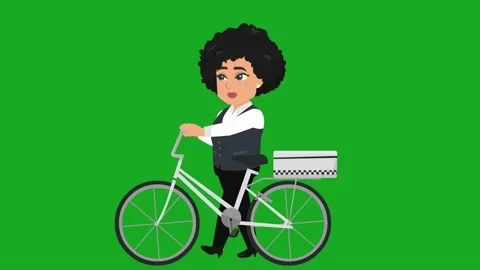 Cicling-walking with bike Stock Footage 171916372