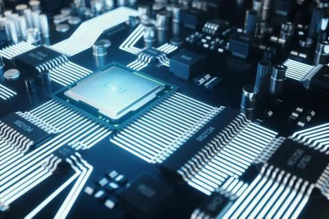 Cicruit board, artificial intelligence, ai, neural network concept. Technology Stock Illustration