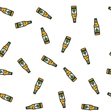 Cider apple fruit vector seamless pattern Stock Illustration