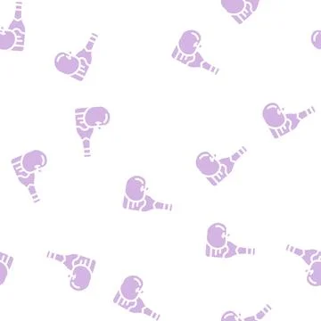Cider apple glyph vector seamless pattern イラスト素材