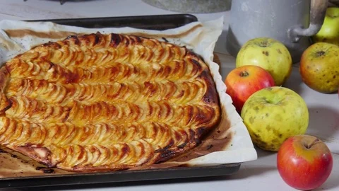 Cider, apples and apple pie Stock Footage 80629781