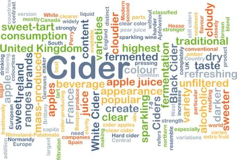 Cider background concept Stock Illustration