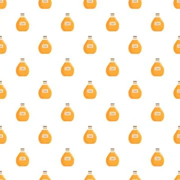 Cider bottles creating a seamless beverage pattern background Ilustración de archivo
