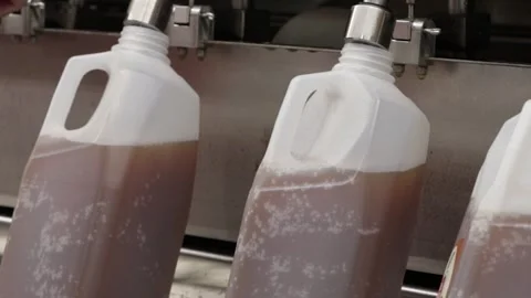 Cider Jugs Being Filled Stock Footage 250193389