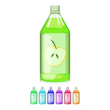 Cider vinegar bottle cartoon vector graphic 스톡 일러스트