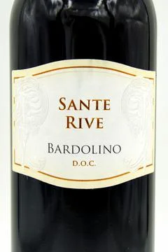 Cielo Sante Rive Bardolino red wine label Stock Photos