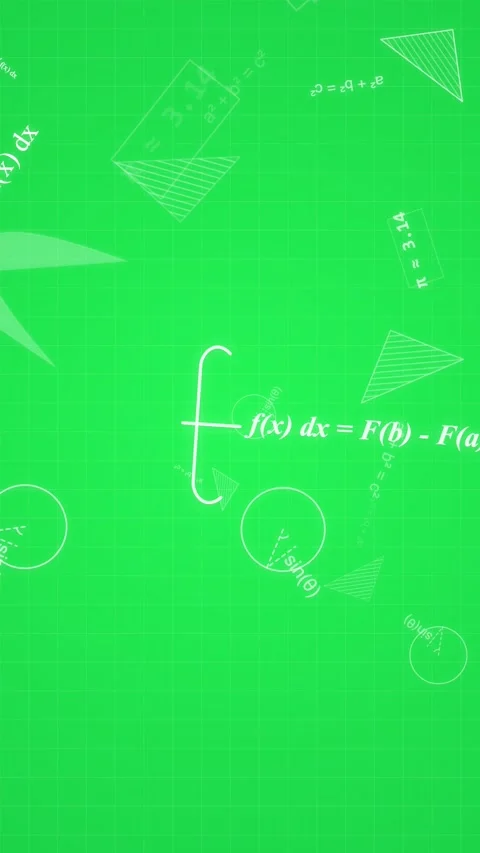 Cientific math vertical Green screen 스톡 동영상 336522807