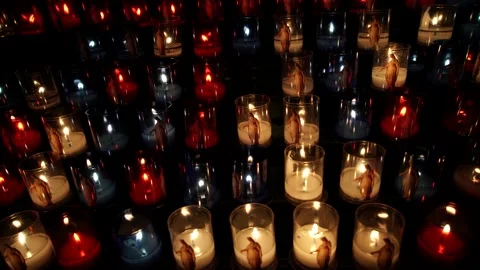 Cierge Basilique Notre-Dame de Fourvière Stock Footage 146708420