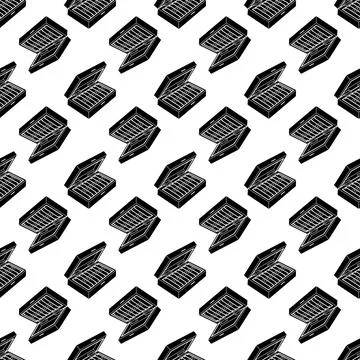 Cigar box pattern seamless vector Illustrazione stock