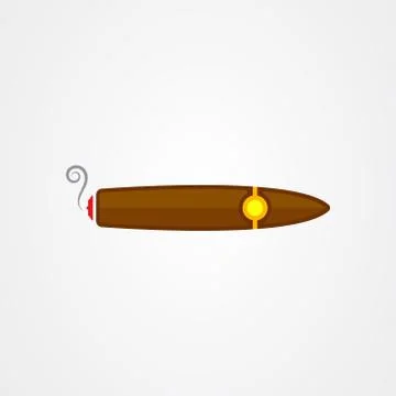 Cigar icon logo vector design Stock Illustration