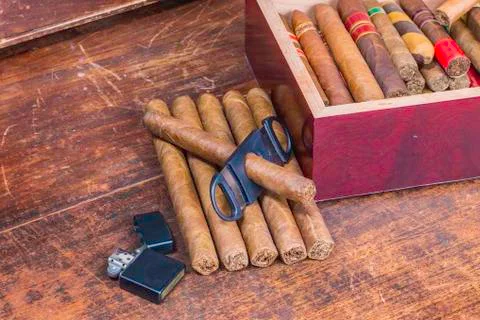 Cigar layout Stock Photos