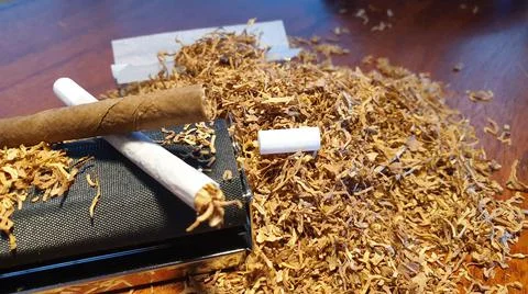 Cigar making machine Stock-Fotos