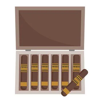 Cigar packaging, color isolated vector illustration on a white background Stock Illustration