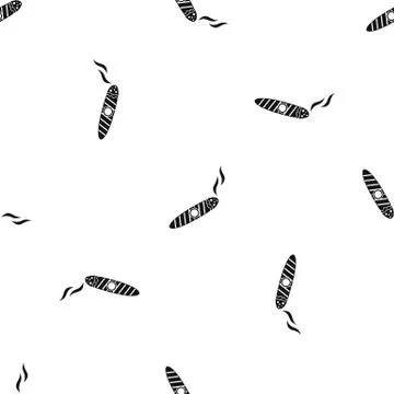Cigar pattern seamless black Stock Illustration