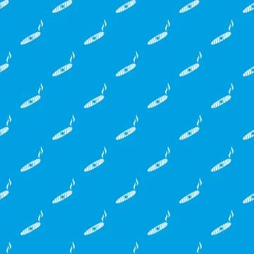 Cigar pattern seamless blue Stock Illustration