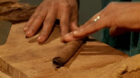 Cigar Production (Handmade, Cuba) Stock Footage 16055976