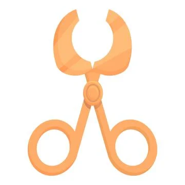 Cigar scissors icon cartoon vector. Cigarette smoke Stock Illustration