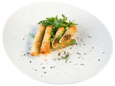 Cigar shaped rolls Stock Photos