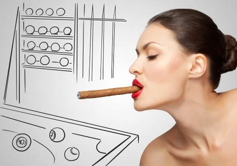 Cigar side view. Stock Photos