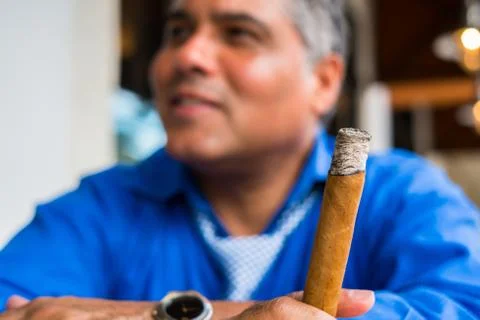 Cigar smoker Stock Photos