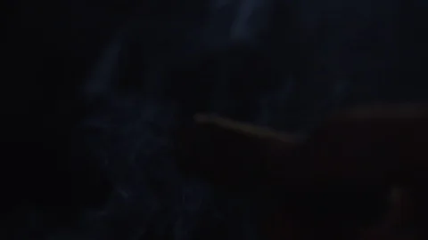 Cigar smoking in hand Stock Footage 113359974