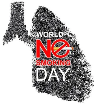 Cigarette in abstract human lung. Stop smoking concept. World no tobacco day. Stock Illustration