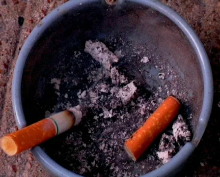 Cigarette and Ash Tray Stock Footage 372197