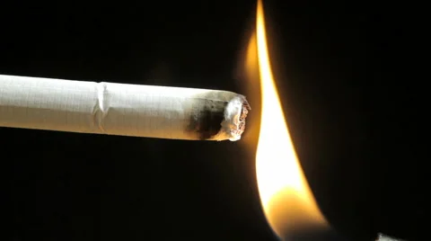 Cigarette and lighter, macro,closeup Vidéo 58175688