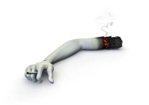 Cigarette arm Illustrazione stock