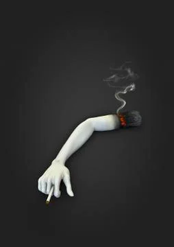 Cigarette arm Stock-Illustration