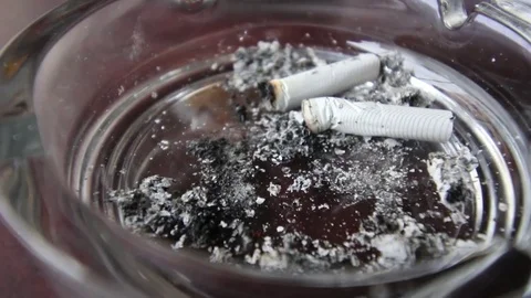 Cigarette ash blow in the wind - hd video Video stock 71369512
