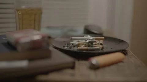 Cigarette in Ashtray HD Video Video stock 90617508