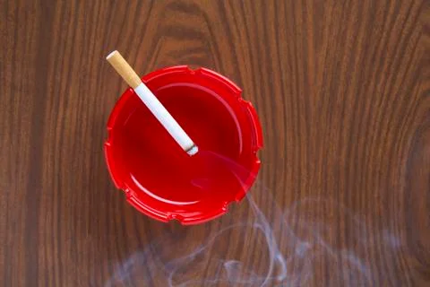Cigarette in Ashtray Stock Photos