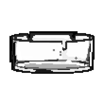 Cigarette ashtray pixel art vector illustration Stock Illustration