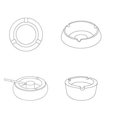 Cigarette Asthray icon Stock Illustration